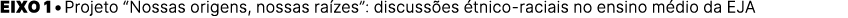 EIXO 1 • Projeto “Nossas origens, nossas ra zes”: discuss es tnico-raciais no ensino m dio da EJA