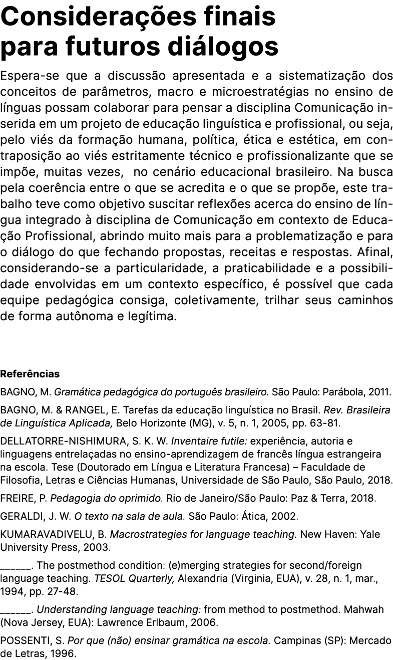 Considera es finais para futuros di logos Espera-se que a discuss o apresentada e a sistematiza  o dos conceitos de ...