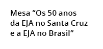 Mesa “Os 50 anos da EJA no Santa Cruz e a EJA no Brasil”