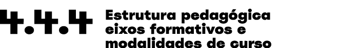 4.4.4 E﻿strutura pedag gica eixos formativos e modalidades de curso